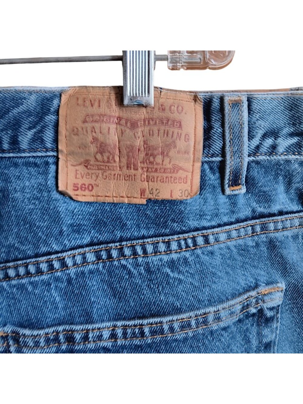 Vintage Mens 42x30 560 Levi's Jeans Dad 1990's Loose Fit Tapered Leg Mexico